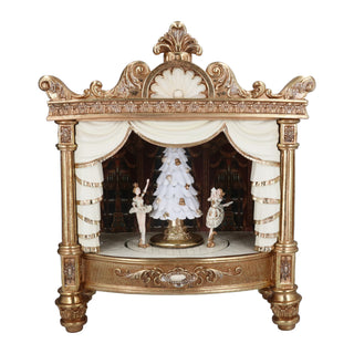 Cream & Gold Nutcracker Stage Music Box