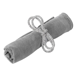 Set of 4 Napkin Diamonte Holders