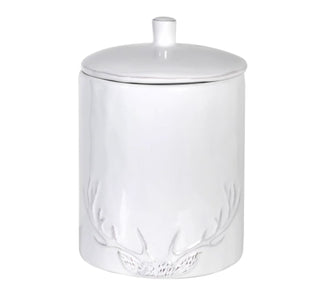White ceramic antler jar – perfect kitchen accent or treat jar, available at www.lilybloom.ie