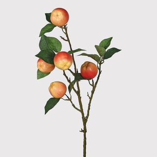 90cm artificial russet apple spray with leaves – autumn-inspired faux branch from Lily Bloom Gorey