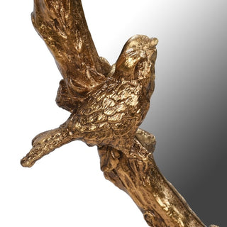detailed view of the bird on the vine on the Ashington Park Gold Bird Mirror – new to Lily Bloom, Gorey, Ireland.