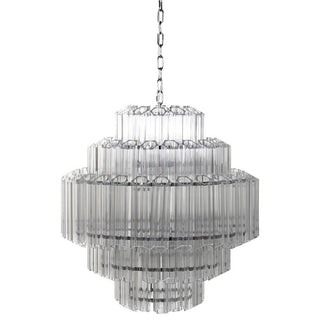 Elegant glass and iron chandelier with 1920s glamour – buy online at www.lilybloom.ie