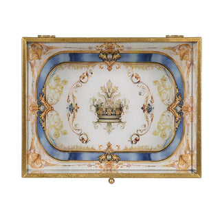 Set of 2 Neoclassical Glass Display Boxes with antique brass frames – available at Lily Bloom, Gorey, Ireland.