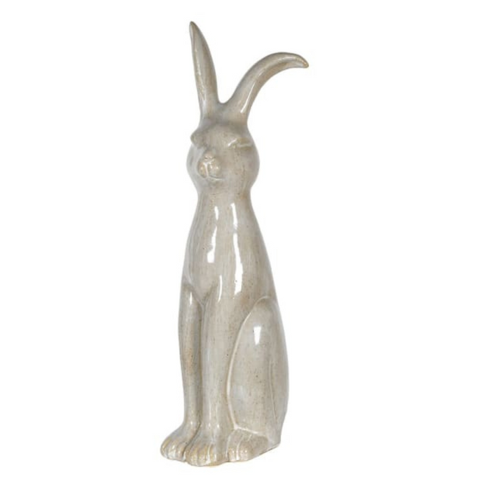 Grey Ceramic Rabbit Ornament
