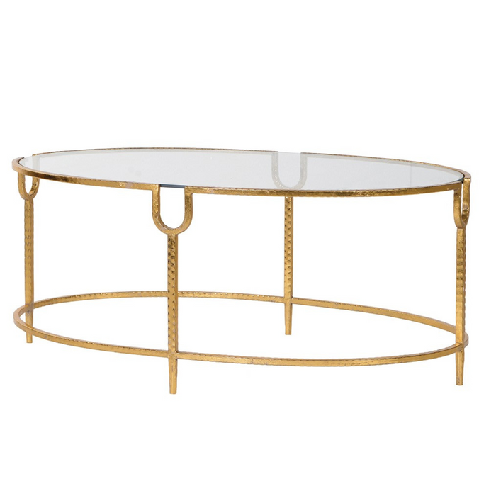 Large Dimple Glass Coffee Table