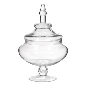 Large Squat Glass Lidded Bonbon Jar nationwidelivery www.lilybloom.ie