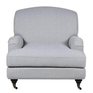 Long Island Blue Stripe Slipper Chair nationwide delivery www.lilybloom.ie