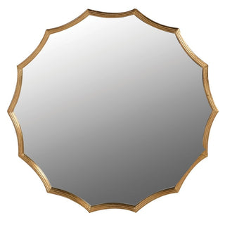 Malahide Mirror from Lily Bloom—14-sided curved mirror with an elegant gold-edged frame, almost forming a circle. Available at www.lilybloom.ie and in-store at Lily Bloom Interiors, Gorey, Co. Wexford.