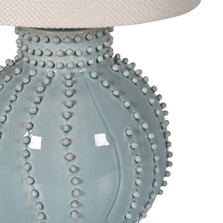 Close-up of Mia beaded ceramic lamp – Lily Bloom interiors, Gorey