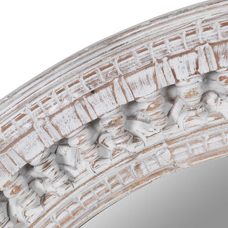 Round Moroccan Carved Mirror