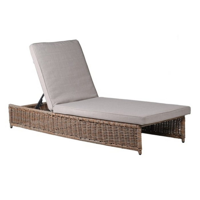 Rattan Lounger with Cushion
