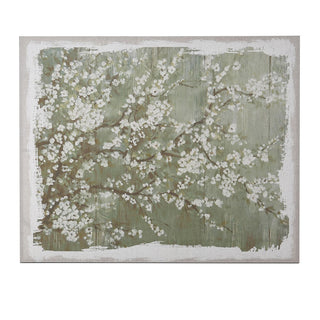 Sage Blossom canvas artwork with green floral tones – available at Lily Bloom, Gorey, Ireland.