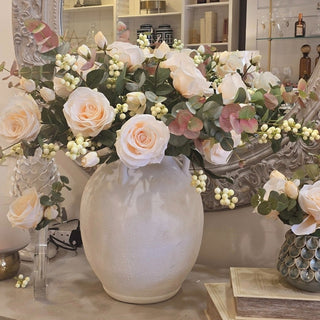 Tara – Blush Eucalyptus & Cream Rose Arrangement