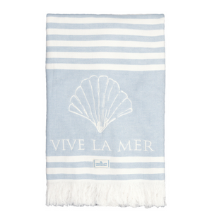 Vive La Mer Pale Blue Bath Sheet