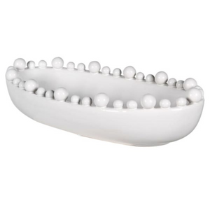 White Oval Bobble Edged Bowl nationwide delivery www.lilybloom.ie