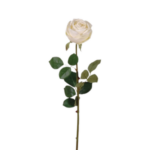 Cream Rose Stem fauxfloral  www.lilybloom.ie