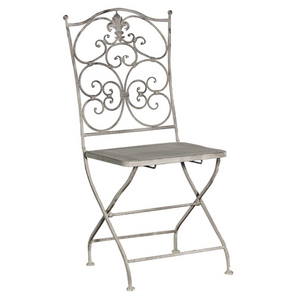 Grey Metal Folding Patio Chair nationwide delivery www.lilybloom.ie
