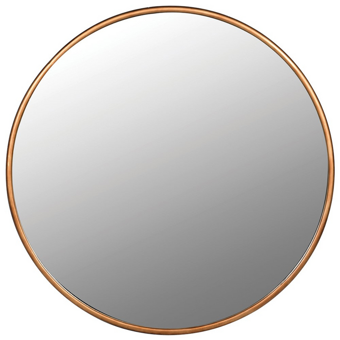 Large Round Gold Frame Mirror
