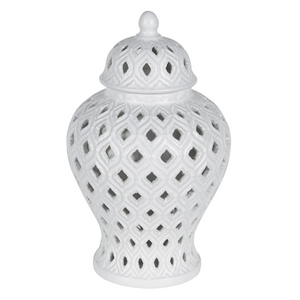 _Small White Lattice Ginger Jar nationwide delivery www.lilybloom.ie