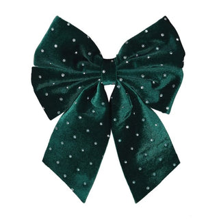 Green Sparkle Bow Clip