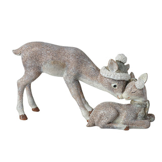 Mummy Deer nudging Baby Deer