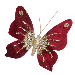 Burgundy Velvet Butterfly