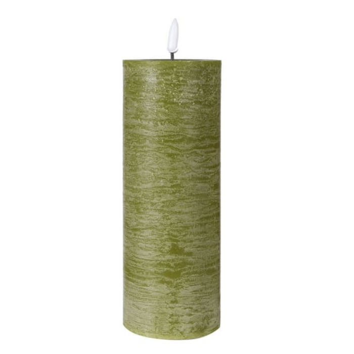 150mm Moss Melted LED Candle