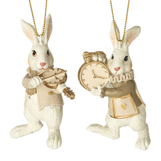 Hanging White Rabbits