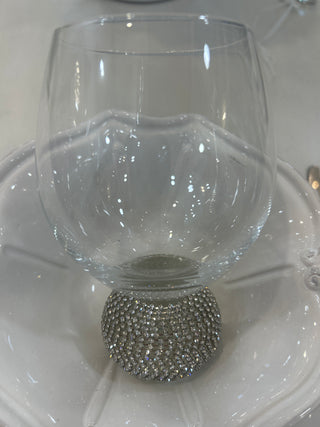 Silver Diamonte Water Glass