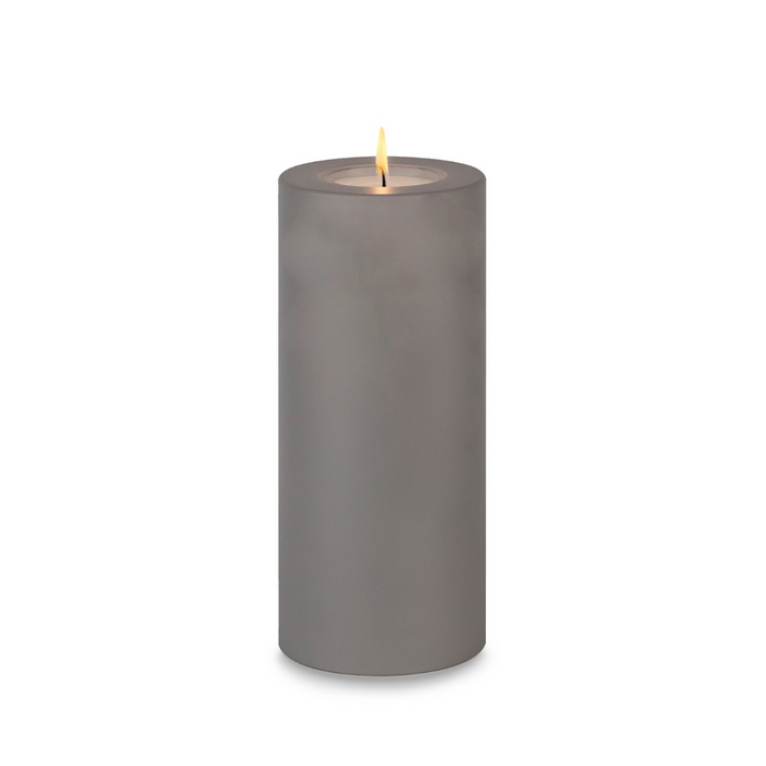 18cm Stone Grey Tealight Candle Holder