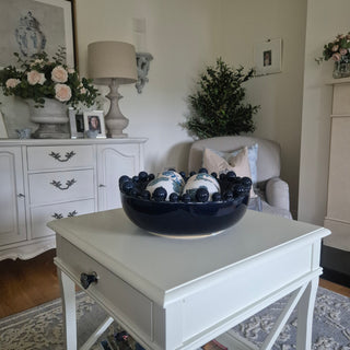 Set of 4 Delft Blue Ceramic Orbs