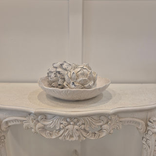 French Chic Carved Console Table