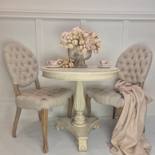 Graham – Linen Buttoned Dining Chair
