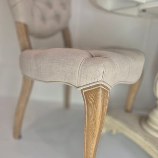 Graham – Linen Buttoned Dining Chair