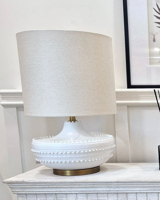 Laura Lamp on sideboard at www.lilybloom.ie