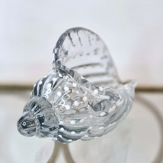 Recycled glass decorative shell ornament, coastal glass sculpture for interiors – buy online at www.lilybloom.ie or visit Lily Bloom, Gorey, Ireland