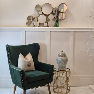 Albert – Heritage Green Studded Armchair