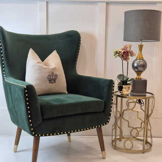 Albert – Heritage Green Studded Armchair