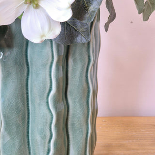 Tall Artisan Vase – Celadon Glaze