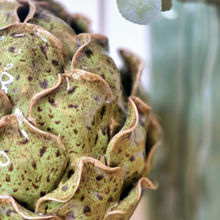 Green Glazed Artichoke on Base