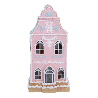 Pre-Order LED Pink Iced Gingerbread Town House