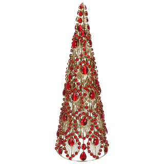 Pre-Order Red Jewel Gold Wire Tree Ornament