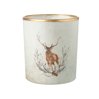 Deer Design Glass T-Light