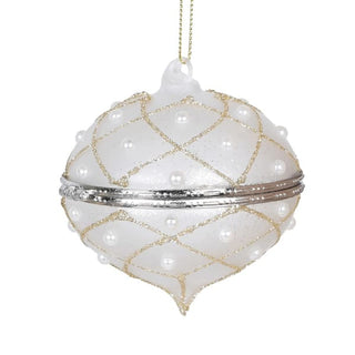 Frosted Pearl Opening Bauble