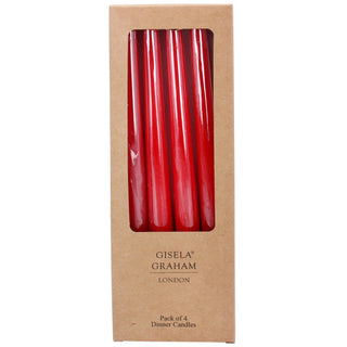 Red Taper Dinner Candle (Box of 4)