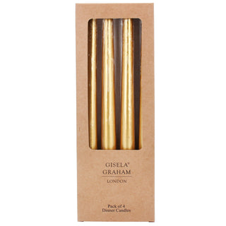 Pre-Order Metallic Gold Taper Dinner Candle