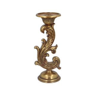 Pre-Order Gold Resin Scroll Single Candlestick