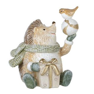 Sitting Hedgehog with Bird