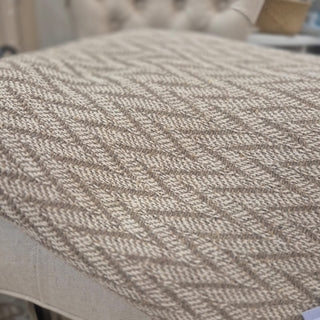 Herringbone Beige & Taupe Throw