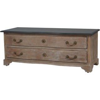 Laura Ashley natural wood Swannington TV unit with shelving and cupboard storage – available at Lily Bloom, Gorey, Ireland.